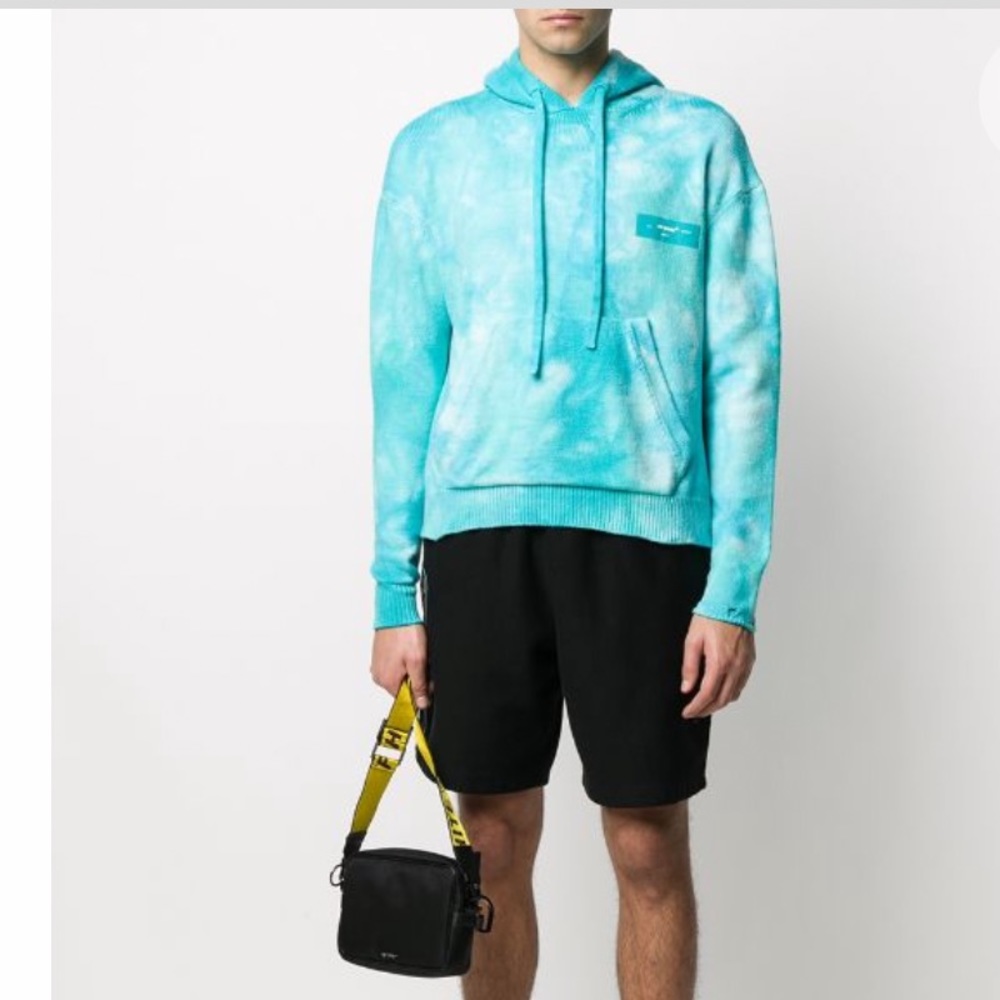 Zara tie dye sweatshirt turquoise yellow, designer Streetwear - Picture 7 of 8